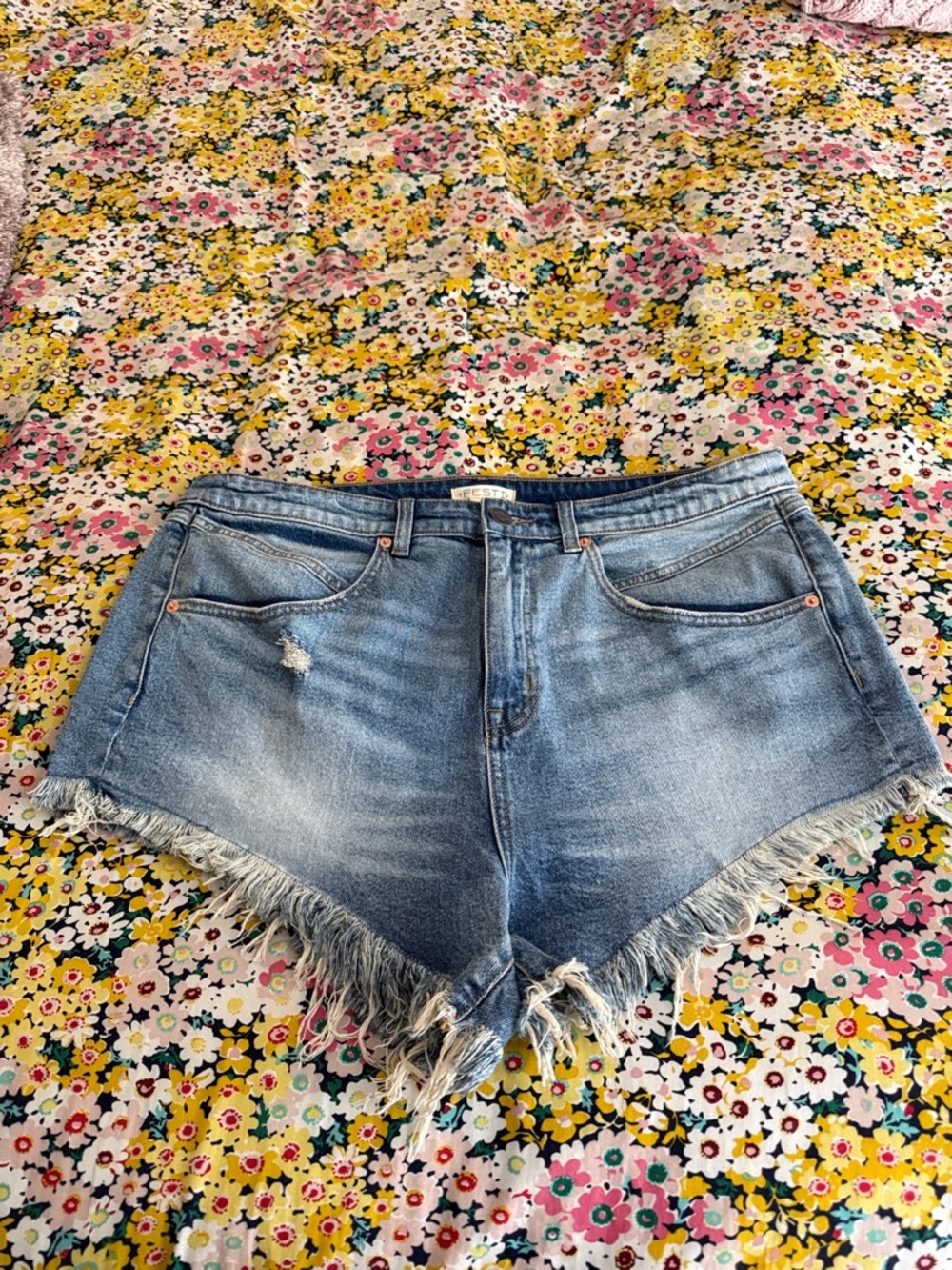 torrid Light Blue Frayed Hem Jean Shorts